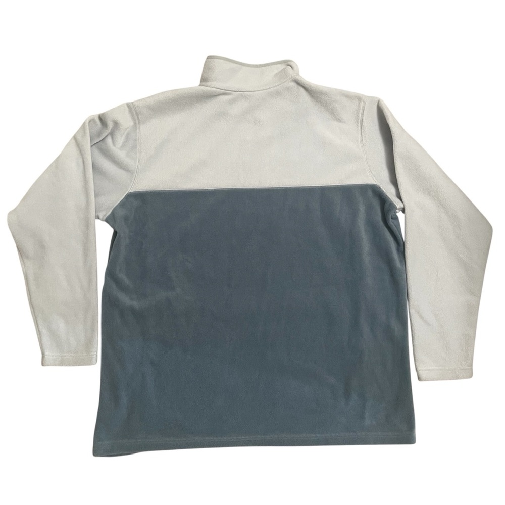 Columbia Men's Two-Tone Fleece Pullover - Light Gray and Blue - Picture 3 of 10